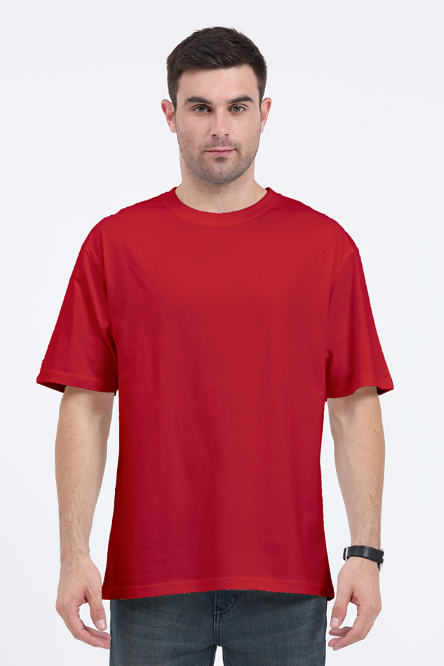 Men's Oversize Half Sleeve T-Shirt_Plains