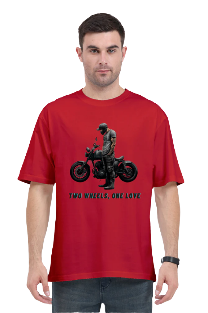 Men's Oversize Half Sleeve T-Shirt_Bike Love