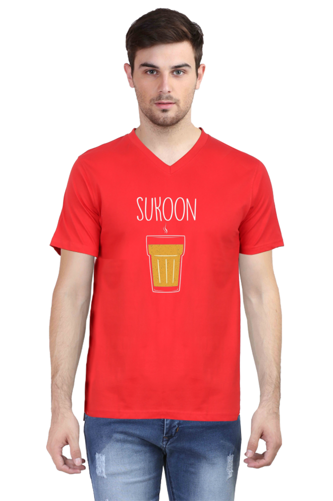 Men's V Neck Half Sleeve T-Shirt_Sukoon