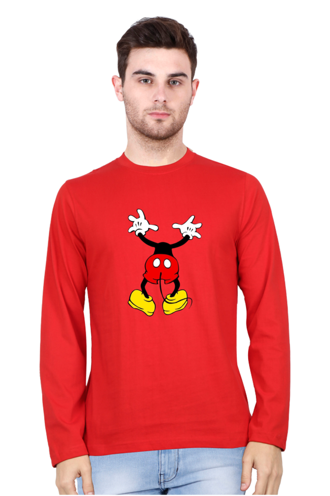 Men's Round Neck Full Sleeve_Peeping Mickey