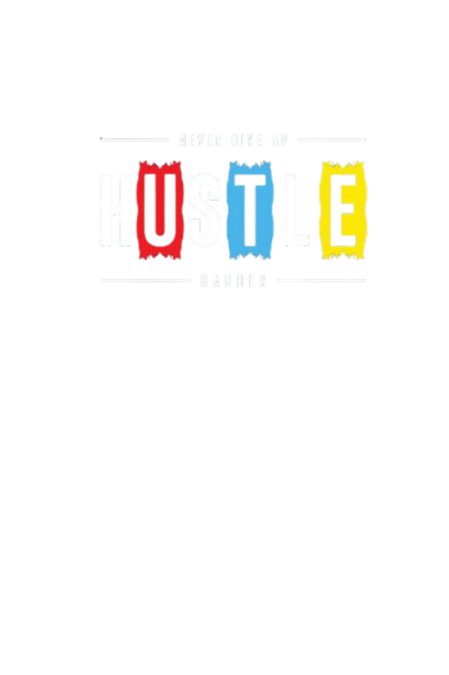 Men's V Neck Half Sleeve T-Shirt_Hustle