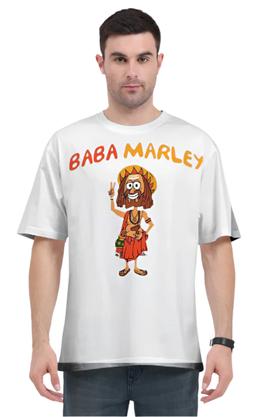 Men's Oversize Half Sleeve T-Shirt_Baba Marley