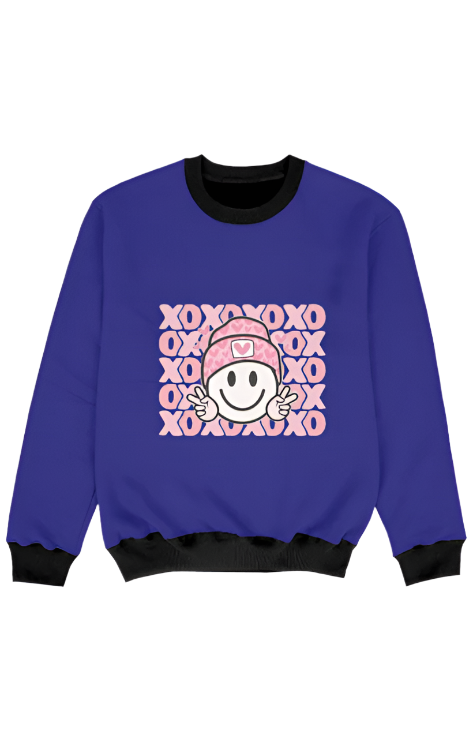 Girl AOP Sweatshirt_XOXO