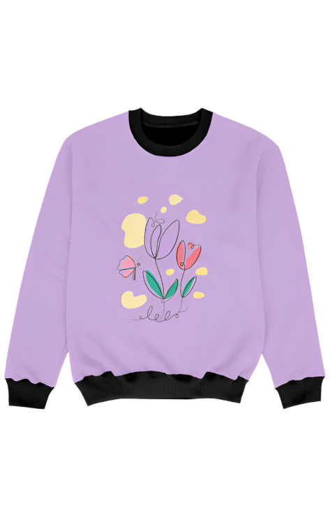 Girl AOP Sweatshirt_Flower