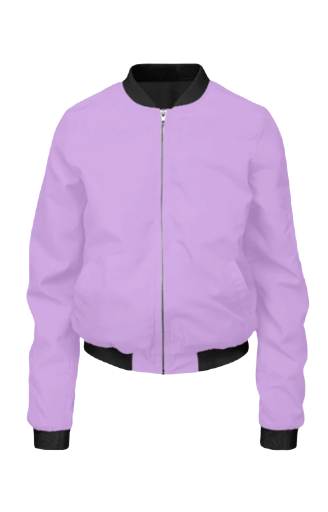 Women Bomber Jacket_Light Purple