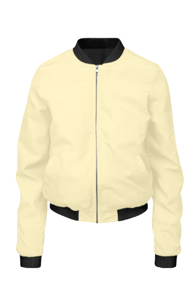 Women Bomber Jacket_Pale Yellow