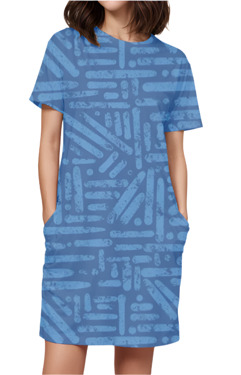 Women AOP T-Shirt Dress_Printed