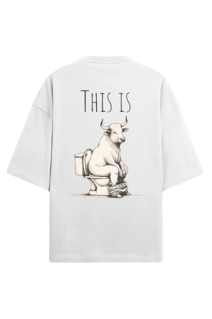 Unisex Oversize Terry T-Shirt_Bull Shit