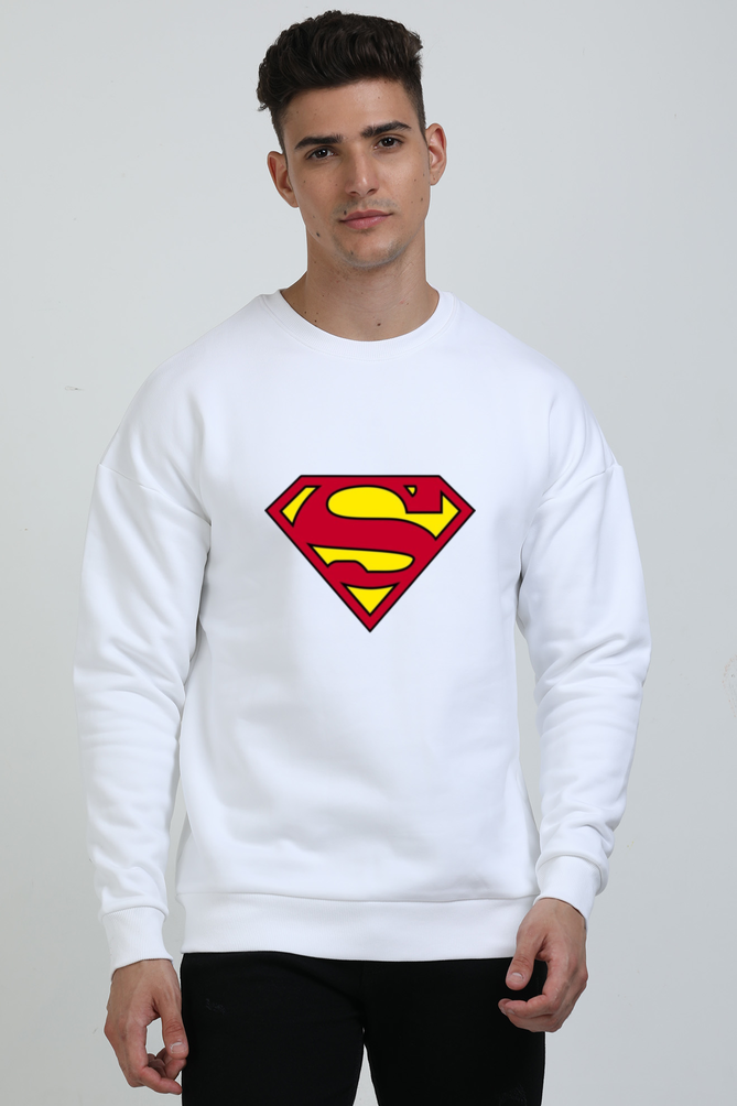 Men's Oversized Sweatshirts_Superman Logo