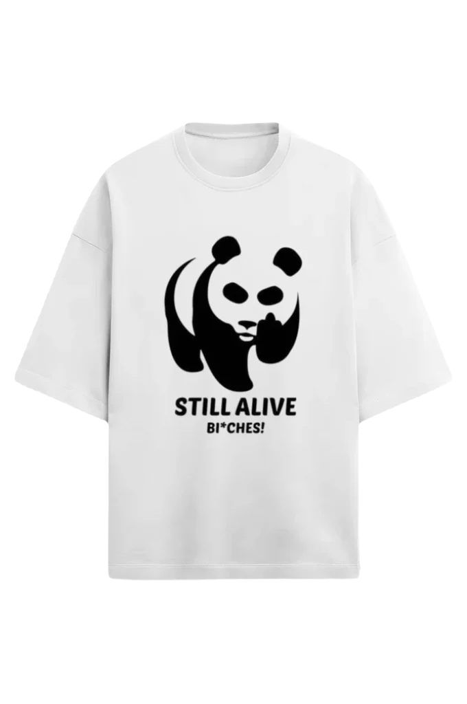 Unisex Terry Oversized T-Shirt_Rude Panda