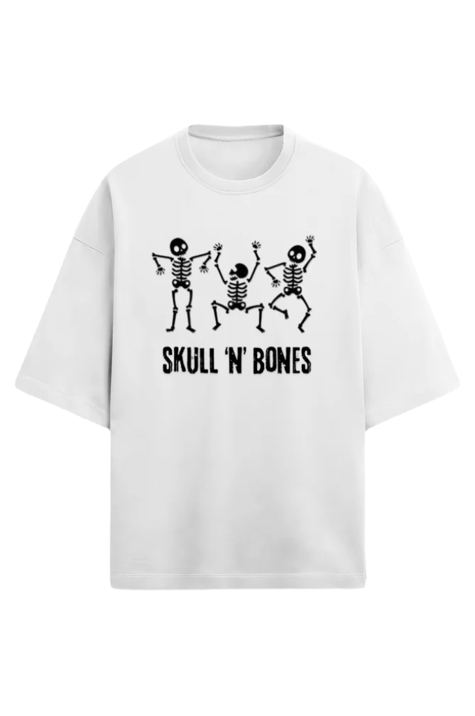 Unisex Terry Oversized T-Shirt_Skull n Bones