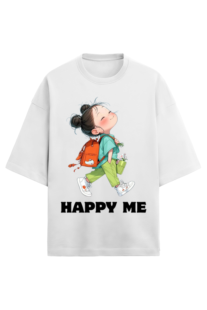 Women Oversized T-Shirt_Happy Me