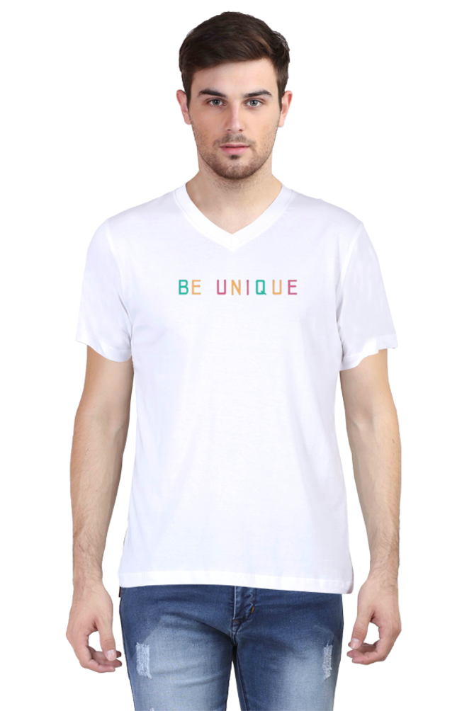 Men's V Neck Half Sleeve T-Shirt_Be Unique