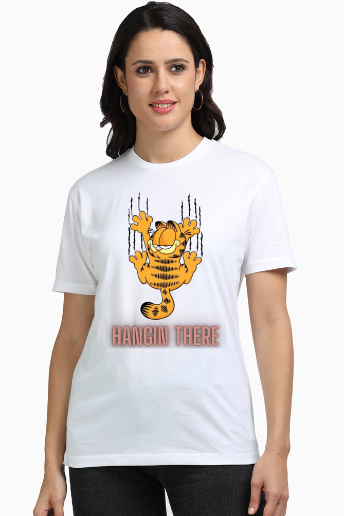 Women Supima T-Shirts_Hangin There_Cartoon Collection