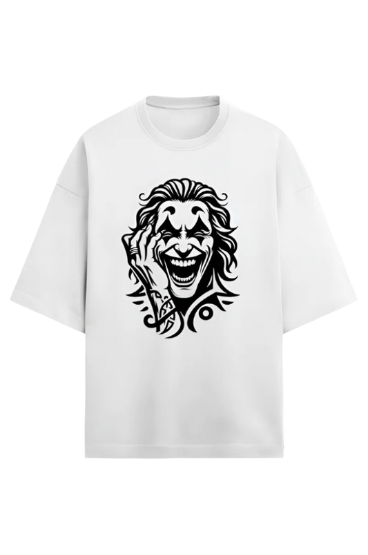 Unisex Oversize Terry T-Shirt_Laughing Joker