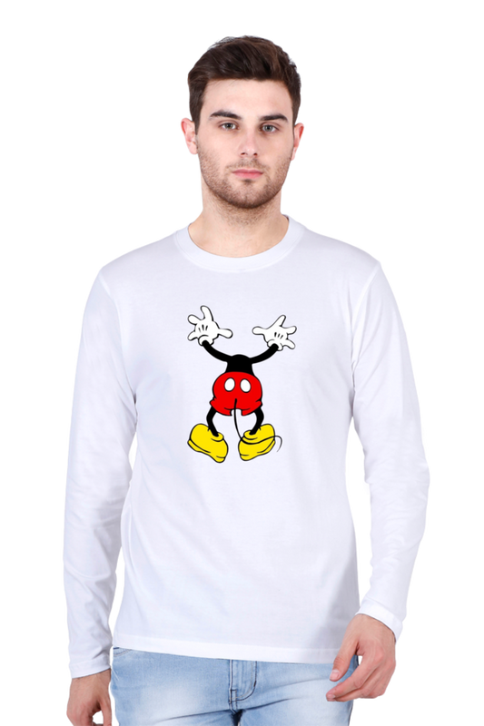 Men's Round Neck Full Sleeve_Peeping Mickey