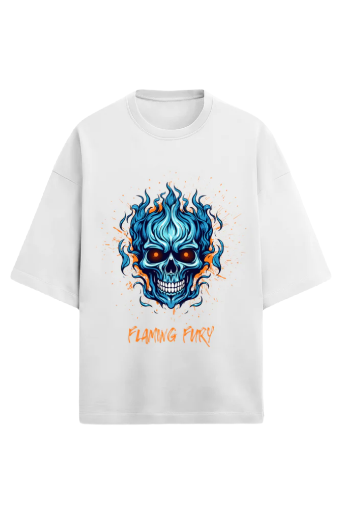 Unisex Oversize Terry T-Shirt_Flamin Fury