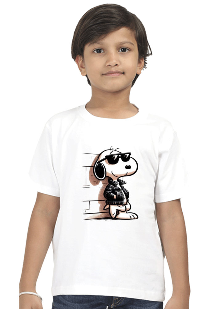 Boy Round Neck Half Sleeve_Snoopy