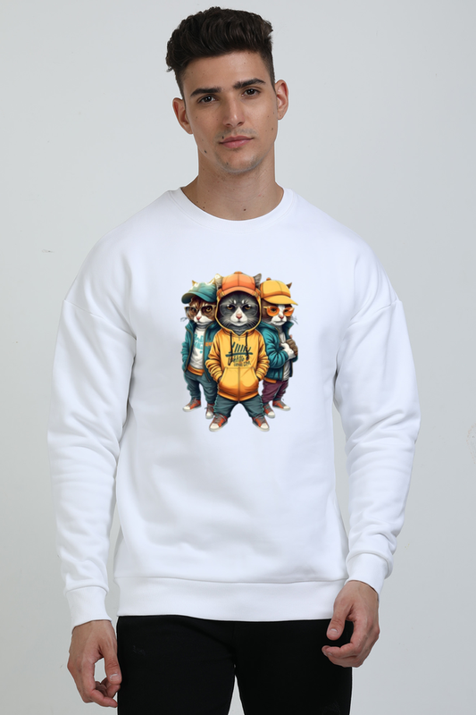 Men's Oversized Sweatshirts_Gangsta Cats