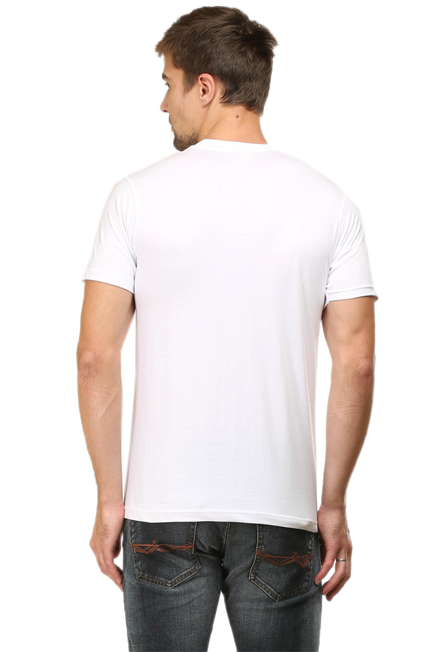 Men's V Neck Half Sleeve T-Shirt_Finger Print