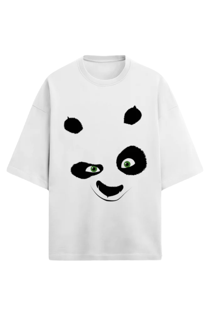 Unisex Oversize Terry T-Shirt_Panda Face