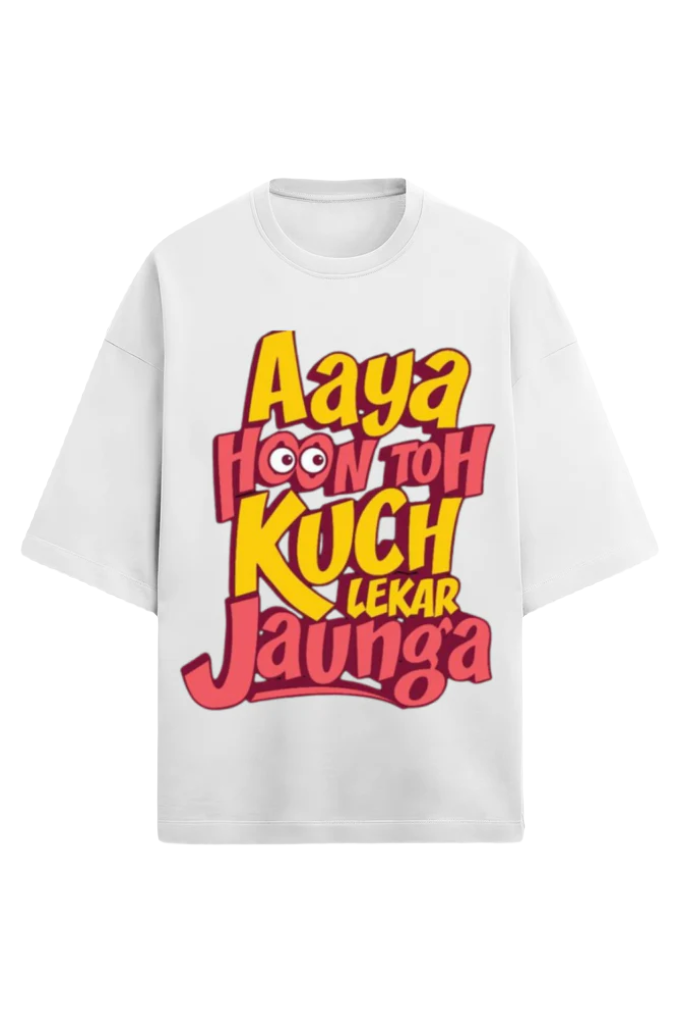 Unisex Oversize Terry T-Shirt_Aaya Hoon Toh_Memes Collection