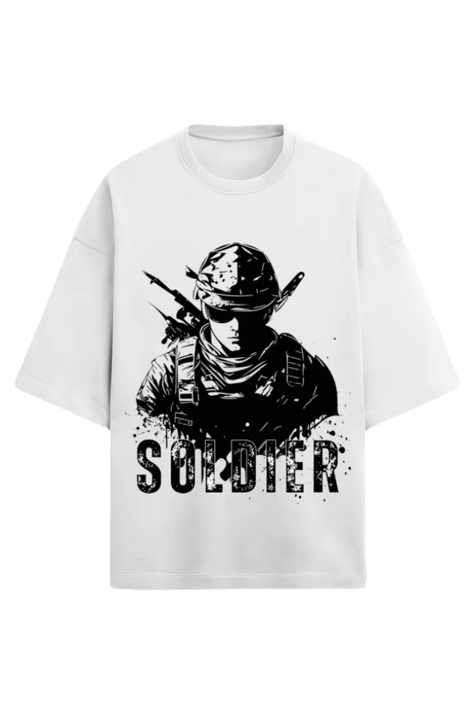 Unisex Terry Oversized T-Shirt_Soldier Front