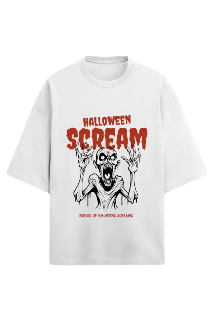 Unisex Oversize Terry T-Shirt_Scream