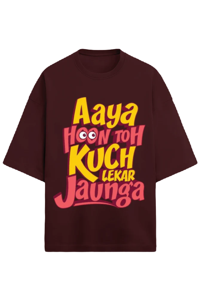 Unisex Oversize Terry T-Shirt_Aaya Hoon Toh_Memes Collection