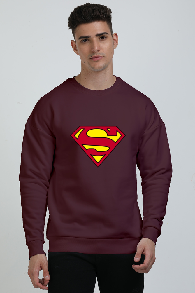 Men's Oversized Sweatshirts_Superman Logo