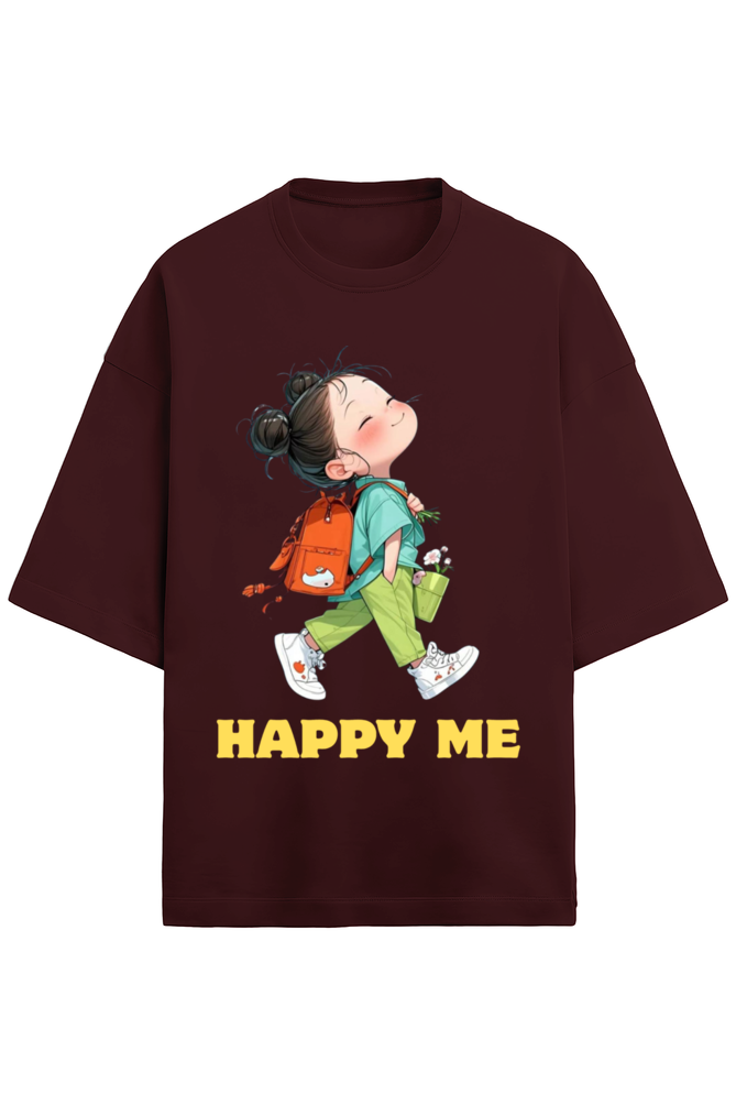 Women Oversized T-Shirt_Happy Me