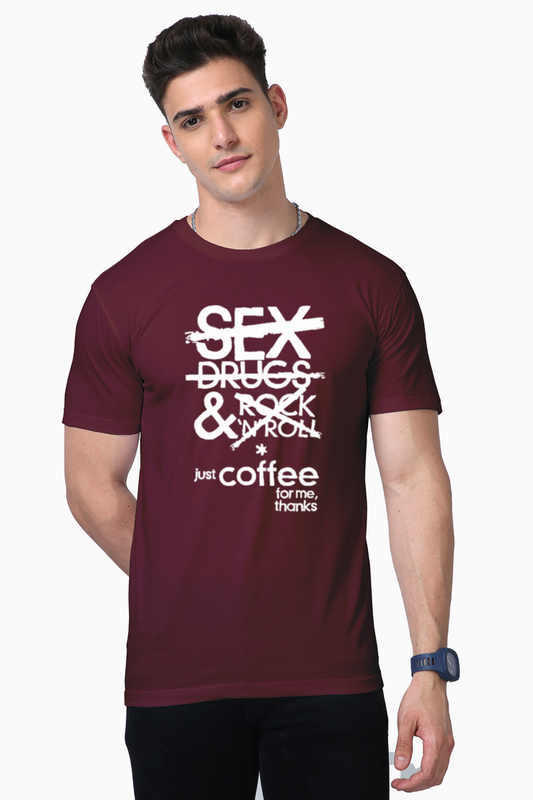 Men's Supima T-Shirts_Just Coffee_Caffeine Addict Collection