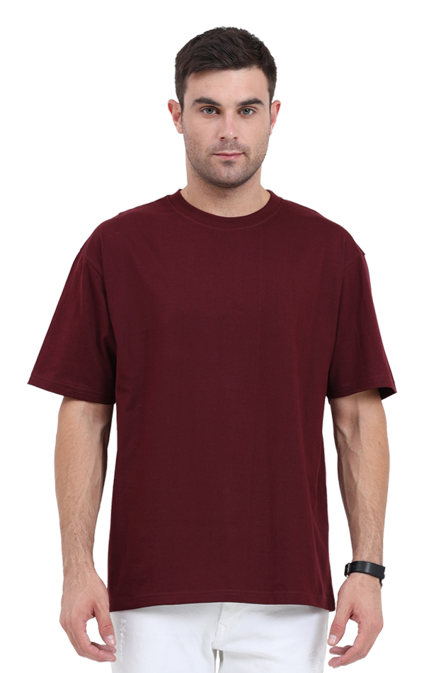 Men's Oversize Half Sleeve T-Shirt_Plains