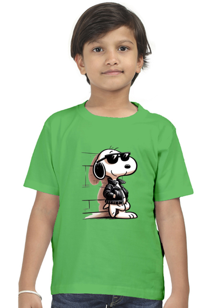 Boy Round Neck Half Sleeve_Snoopy