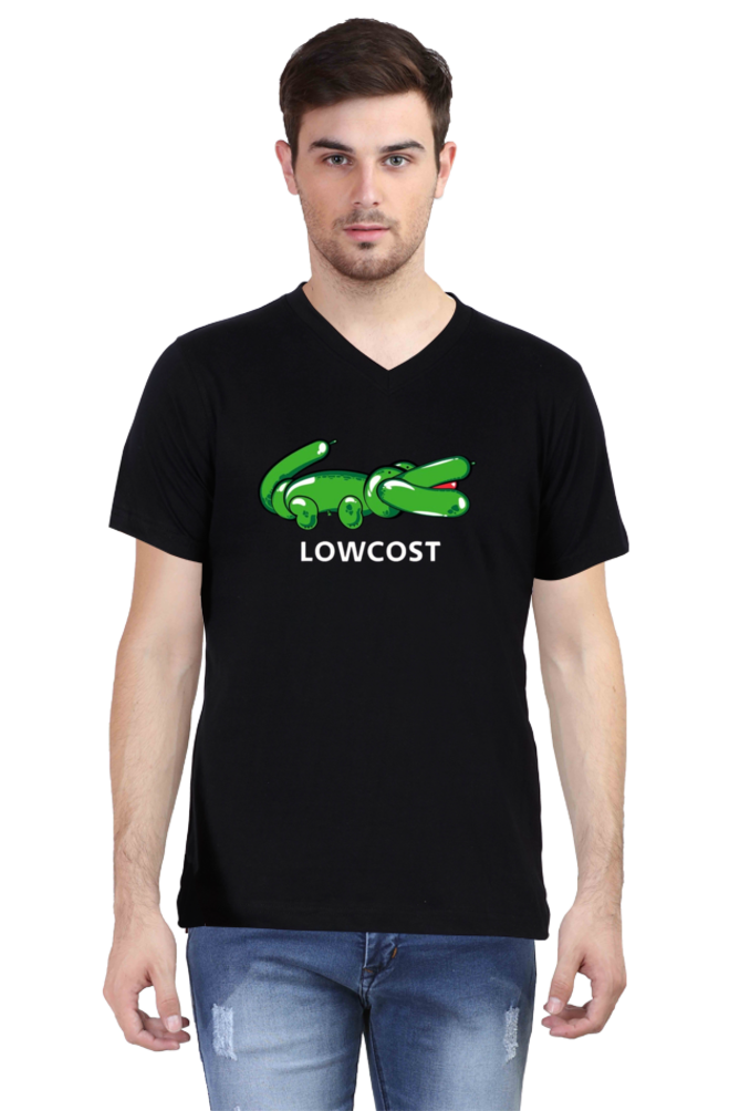 Men's V Neck Half Sleeve T-Shirt_Lowcost