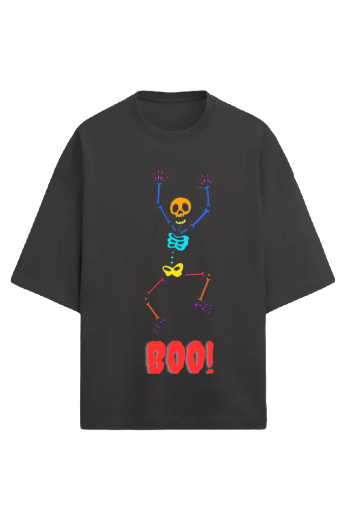 Unisex Oversize Terry T-Shirt_Grumpy Ghost