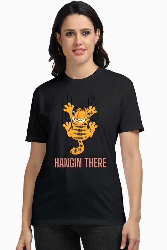 Women Supima T-Shirts_Hangin There_Cartoon Collection