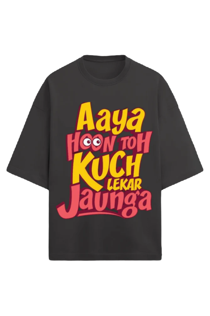 Unisex Oversize Terry T-Shirt_Aaya Hoon Toh_Memes Collection