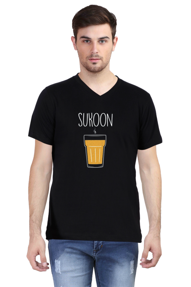 Men's V Neck Half Sleeve T-Shirt_Sukoon