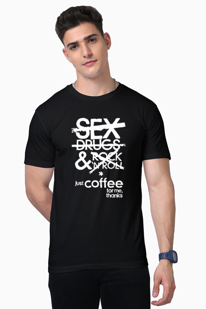 Men's Supima T-Shirts_Just Coffee_Caffeine Addict Collection