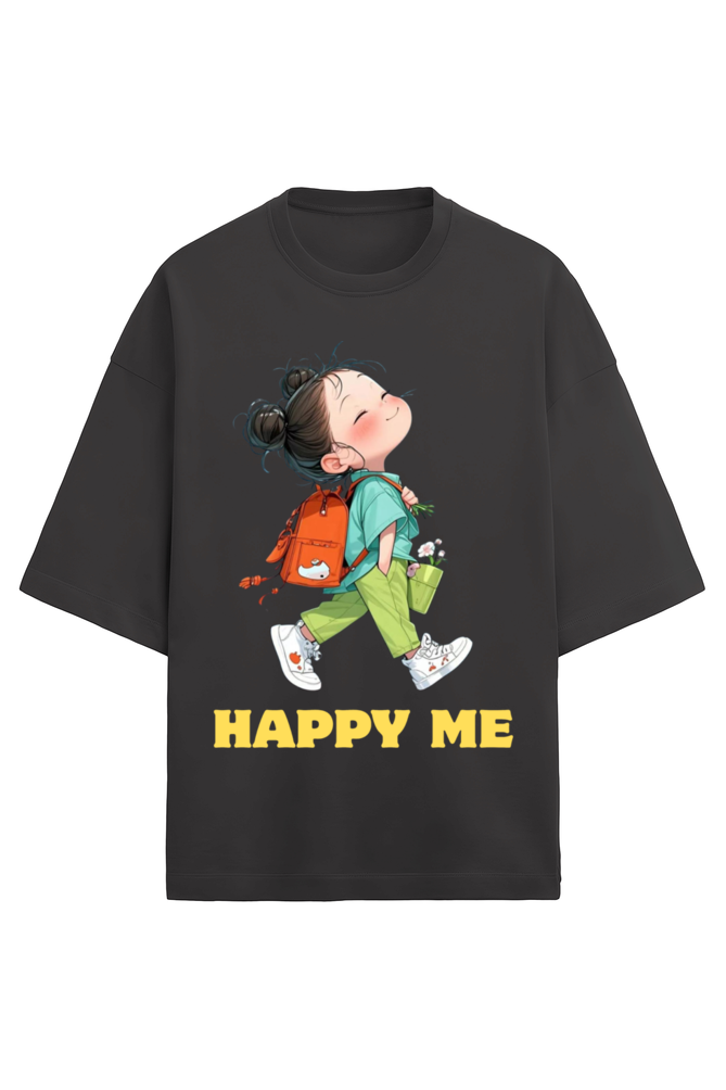 Women Oversized T-Shirt_Happy Me