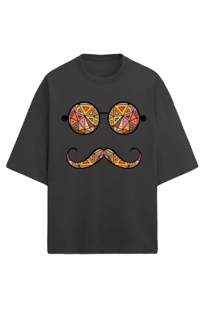 Unisex Oversize Terry T-Shirt_Moustache