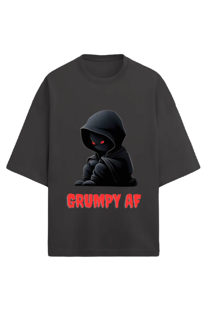 Unisex Terry Oversized T-Shirt_Grumpy Ghost