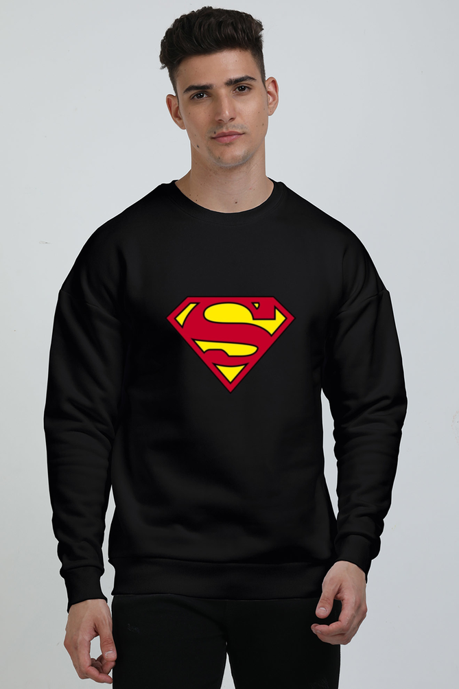 Men's Oversized Sweatshirts_Superman Logo