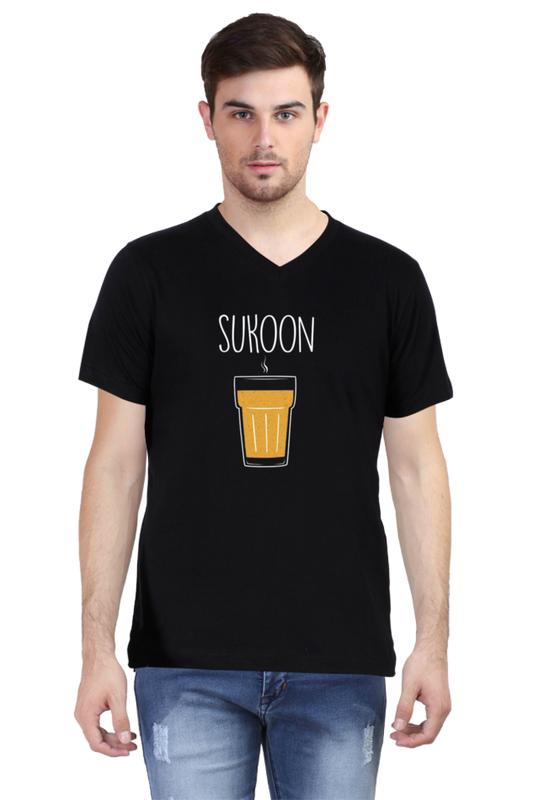 Men's V Neck Half Sleeve T-Shirt_Sukoon