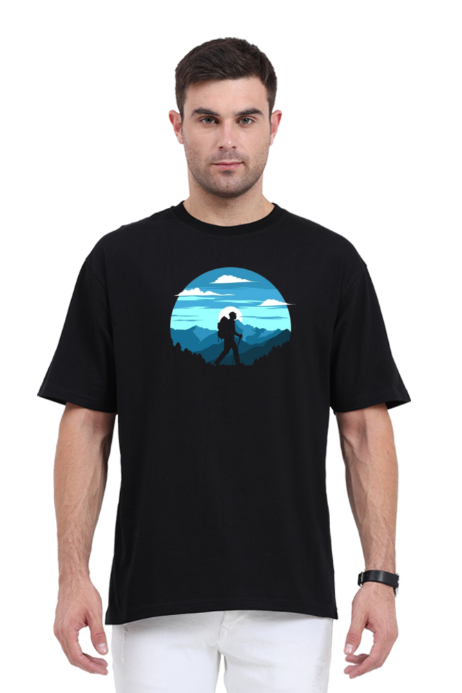 Men's Oversize Half Sleeve T-Shirt_Hiking