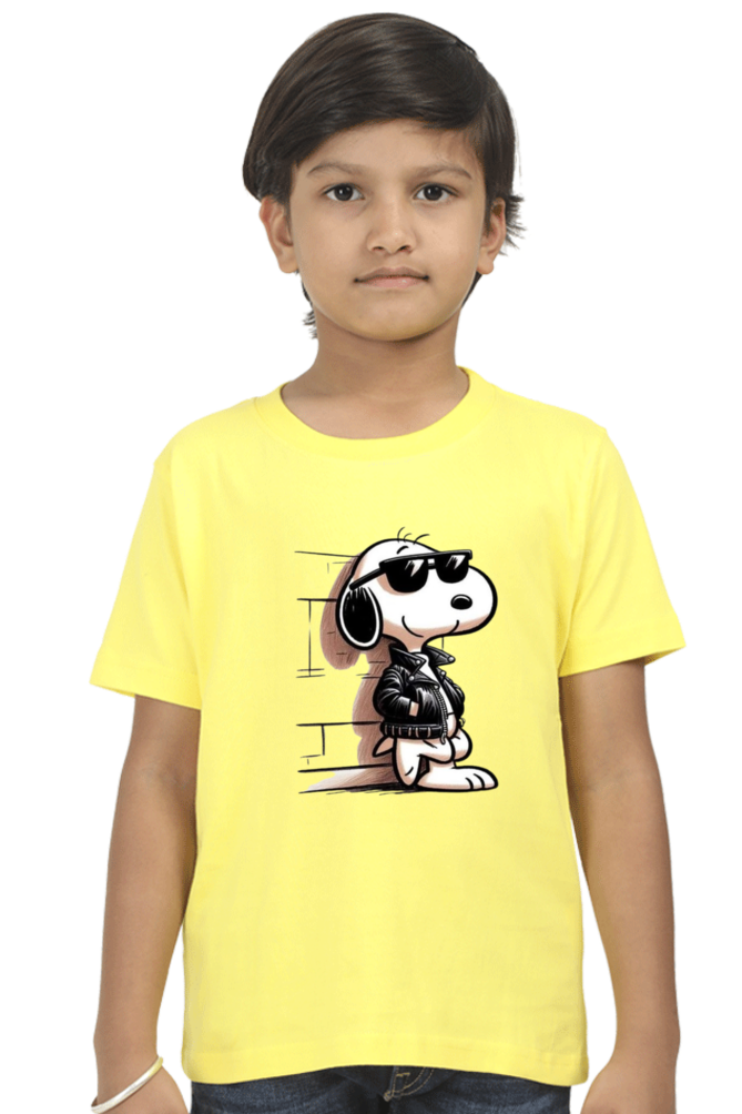 Boy Round Neck Half Sleeve_Snoopy