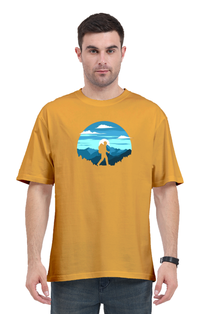 Men's Oversize Half Sleeve T-Shirt_Hiking