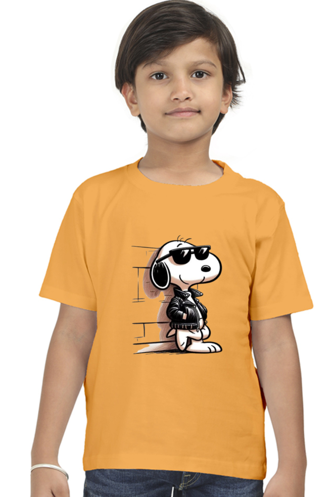 Boy Round Neck Half Sleeve_Snoopy