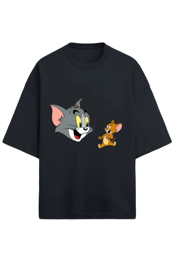 Unisex Terry Oversized T-Shirt_Tom n Jerry